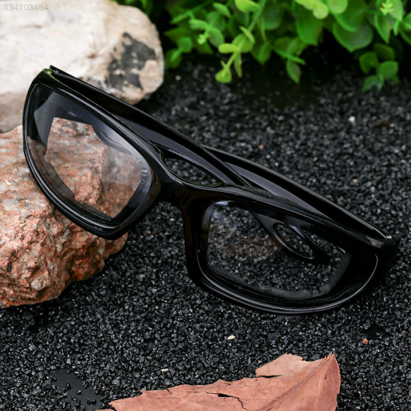 3 Pairs Clear Motorcycle Riding Glasses - Wind Resistant Eye Protection
