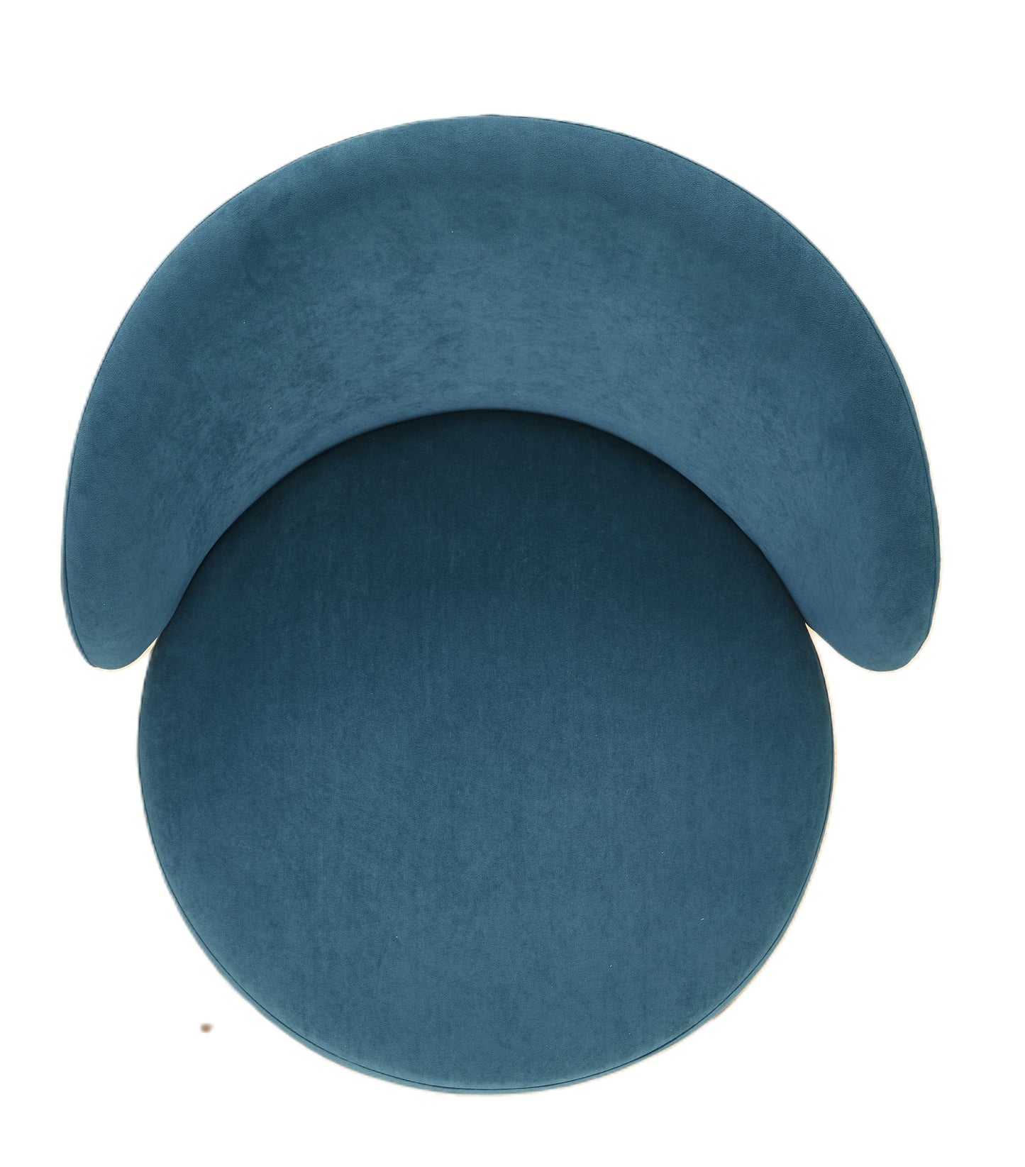 Round Velvet Accent Chair, Mid-Century Modern Upholstered Armchair
