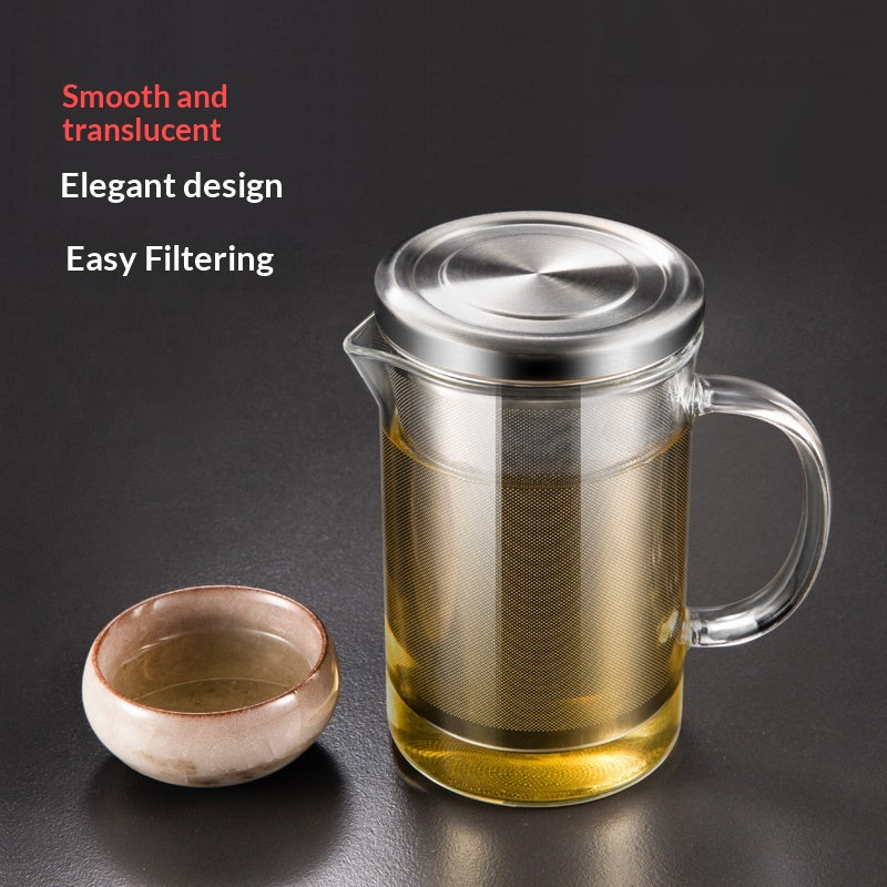 Heat-Resistant Borosilicate Glass Tea Cup 450ml - Thick, Durable Drinkware