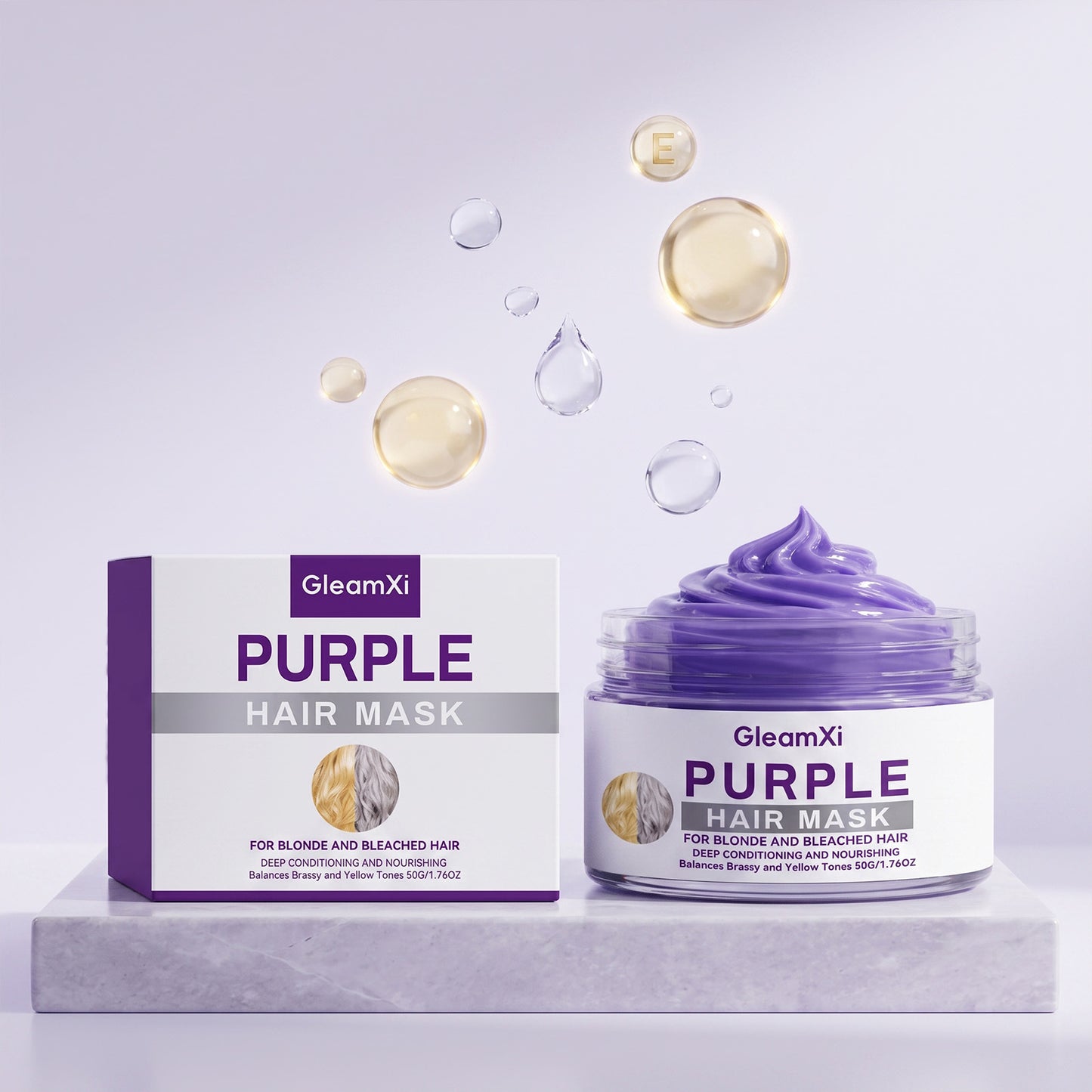 Purple Nourishing Hair Mask - 50g Deep Conditioning Treatment
