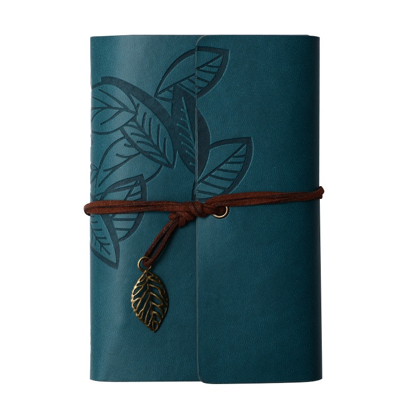 Vintage Travel Notebook - Loose Leaf Diary with Imitation Leather Cover