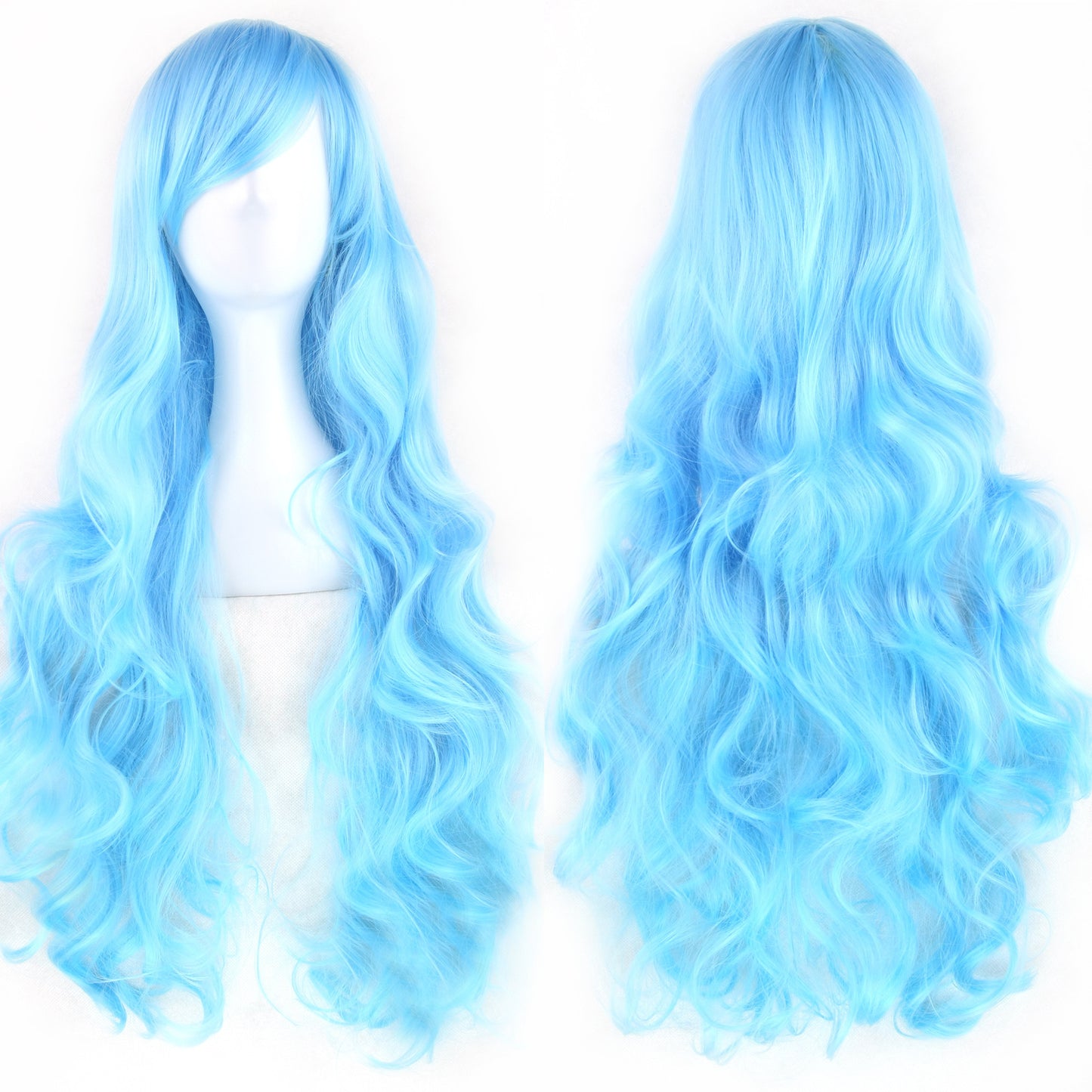 Colorful Cosplay Wig with High-Temperature Fiber, Long Curly Style