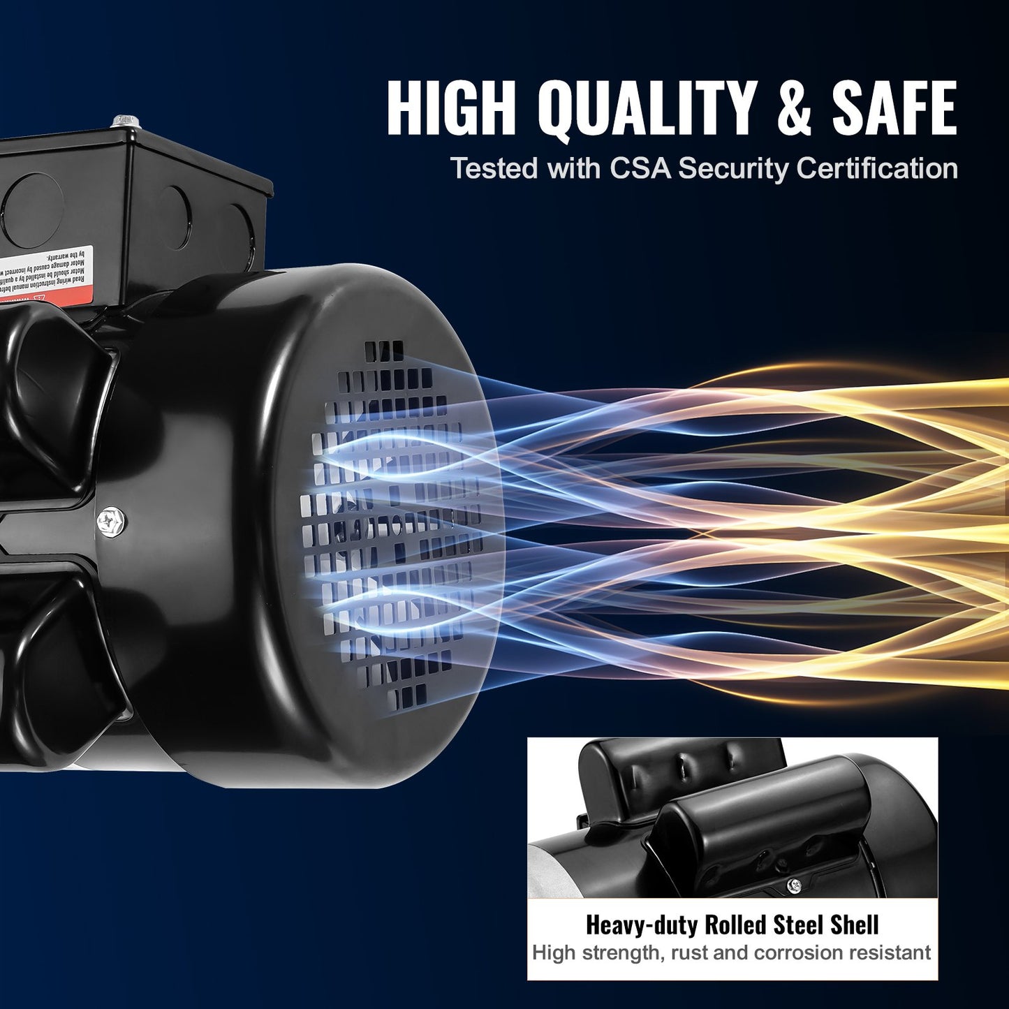 1.5HP Electric Motor 3450 RPM Air Compressor Motor Reversible 56 Frame 115V/230V