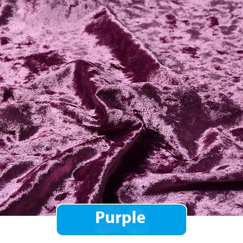 Multicolor Stretch Diamond Velvet Fabric for Craft & Upholstery - 1m, 150D