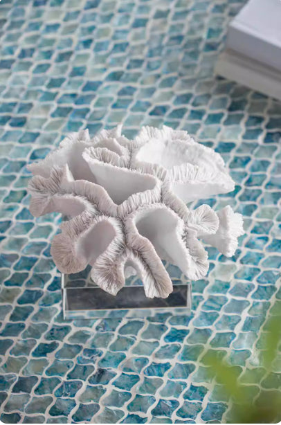 Artificial Coral Decor with Crystal Base - Desktop Garden Ornament, Home & Living