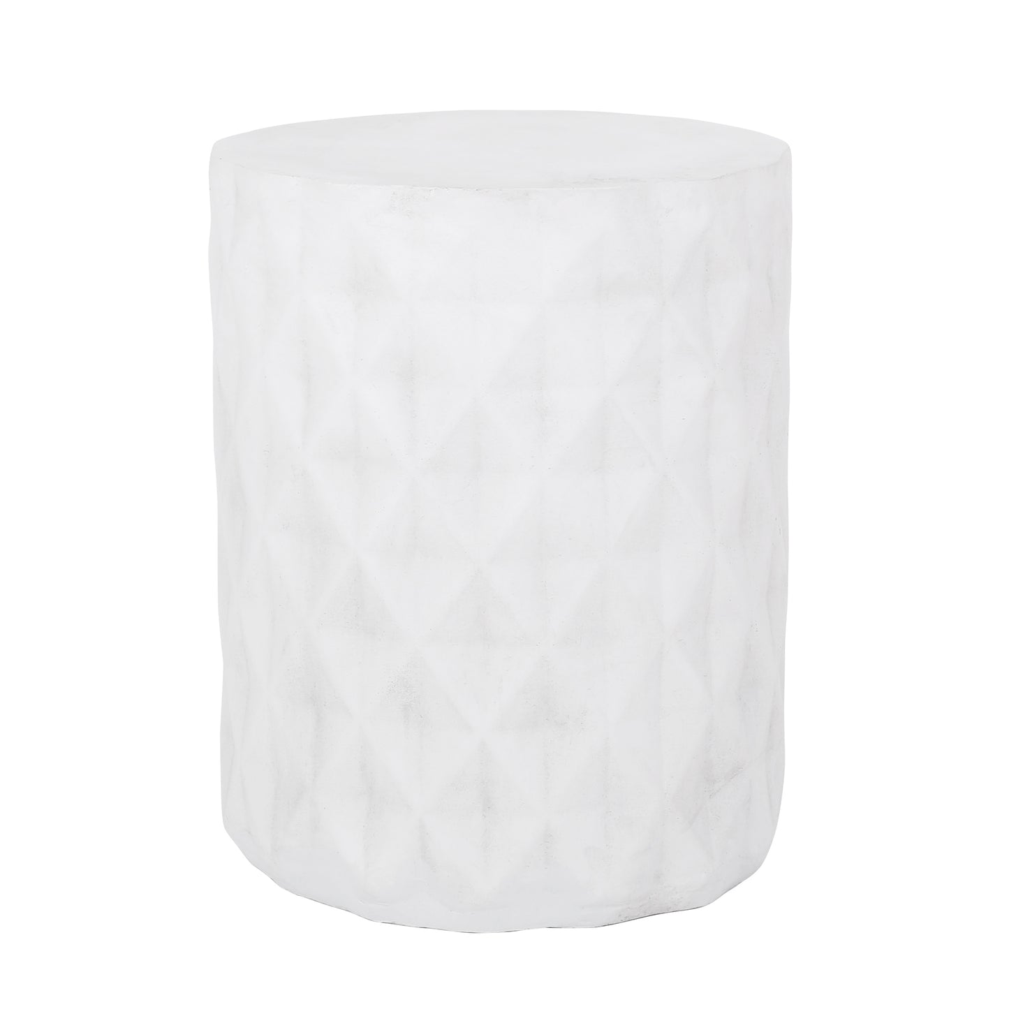 Lightweight Concrete Side Table - Antique White