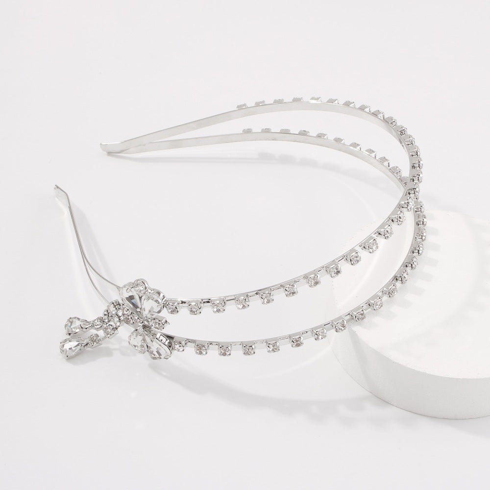 Alloy Geometric Hair Headband for Women - White