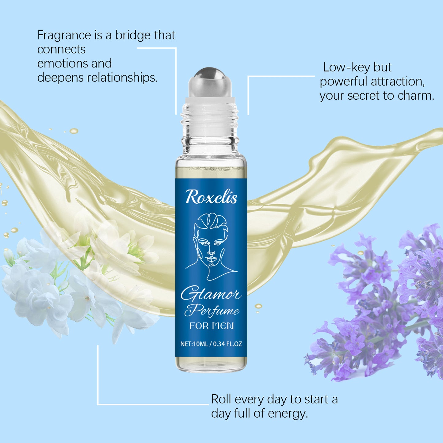 Men's Pheromone Roll-On Perfume - Ocean Scent 10ml