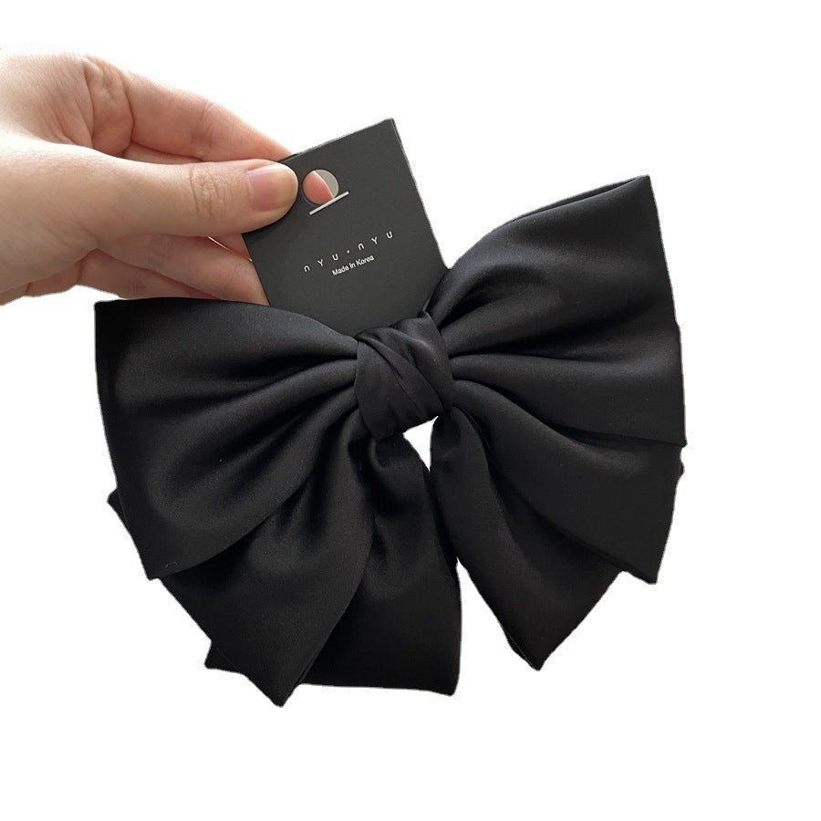 Women's Satin Bow Hair Clips - Elegant Hair Barrettes for Women
