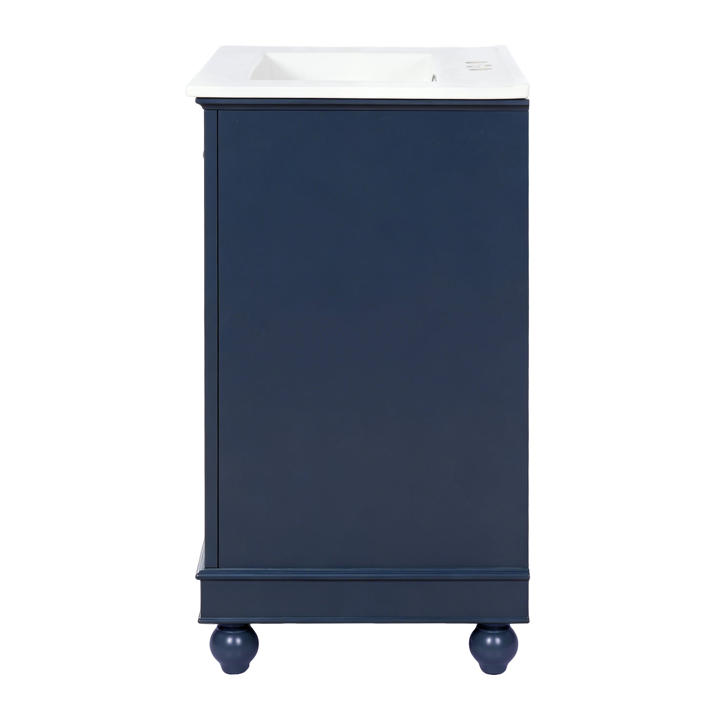 24-Inch Blue Bathroom Vanity Cabinet with Ceramic Sink