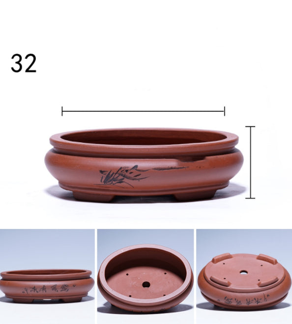 Purple Sand Flowerpot Tray for Yixing Pots - Garden & Home Storage