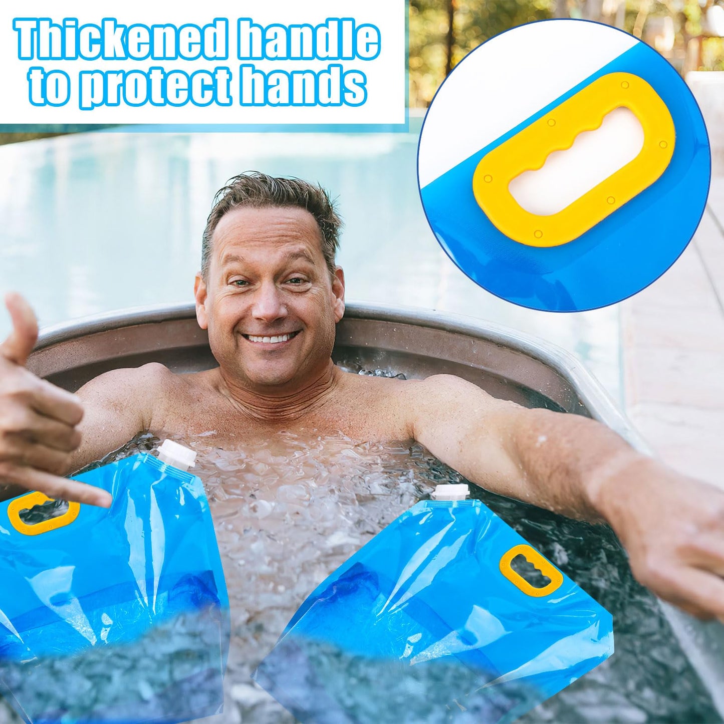 2-Pack Large Capacity Ice Bath Bags - 10L Portable Cold Plunge Accessories