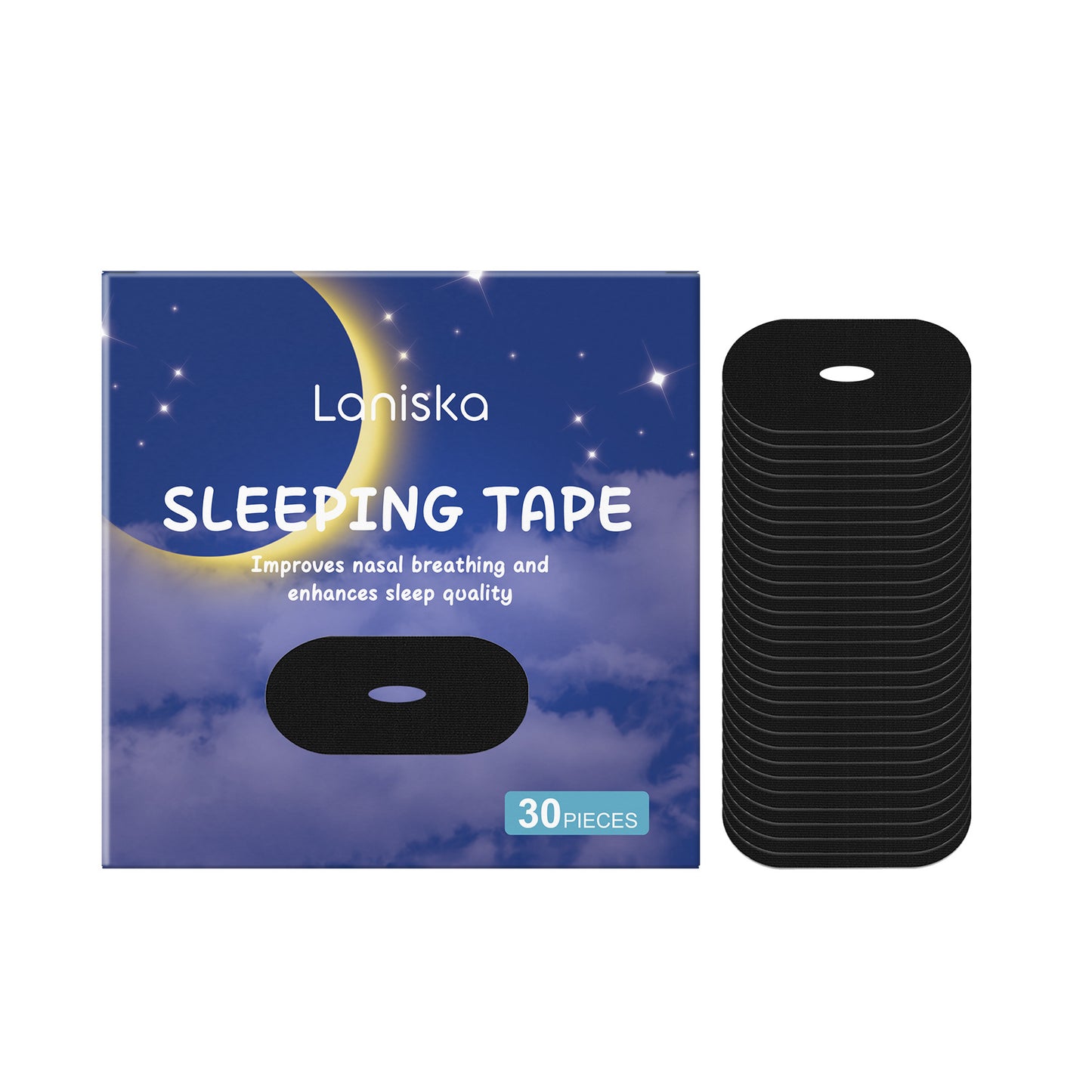 Anti-Snoring Sleep Strips - 30 Pieces Nasal Sleep Aid | Menthol & Vitamin E