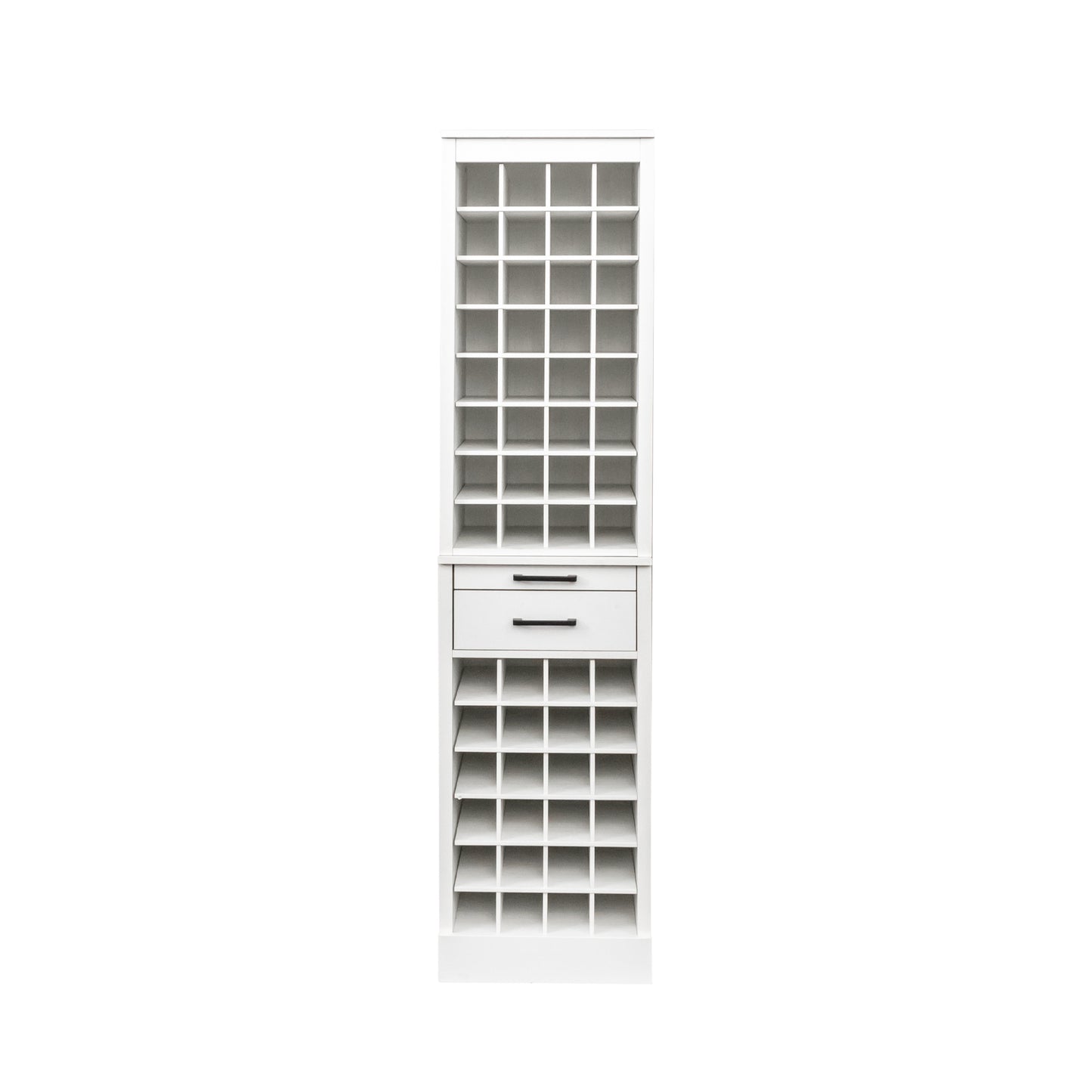 White Modular 24-Bottle Wine Bar Cabinet - Buffet Storage