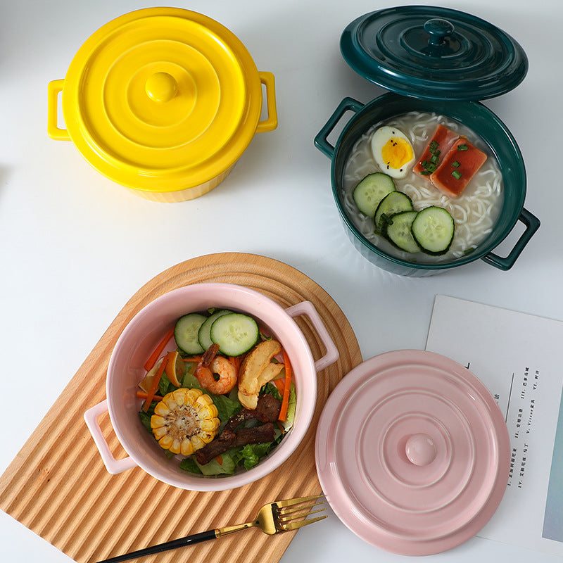8-Inch Pink Soup Pot - Durable Kitchen Cookware