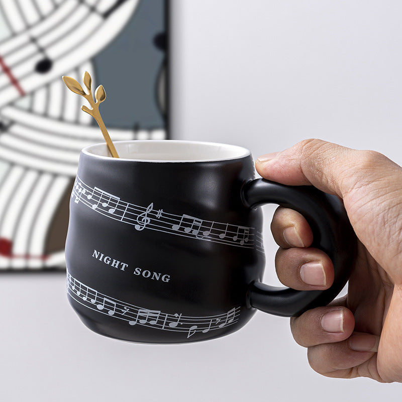 Ceramic Music Mug with Spiral Design - High-End Coffee Cup, 420ML
