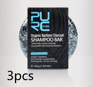 Bamboo Charcoal Shampoo Soap for Deep Cleansing and Moisturizing - Multiple Sizes