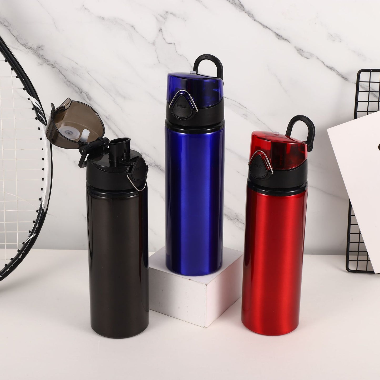 Large Capacity Aluminum Water Bottle for Outdoor Sports & Travel - 750ml