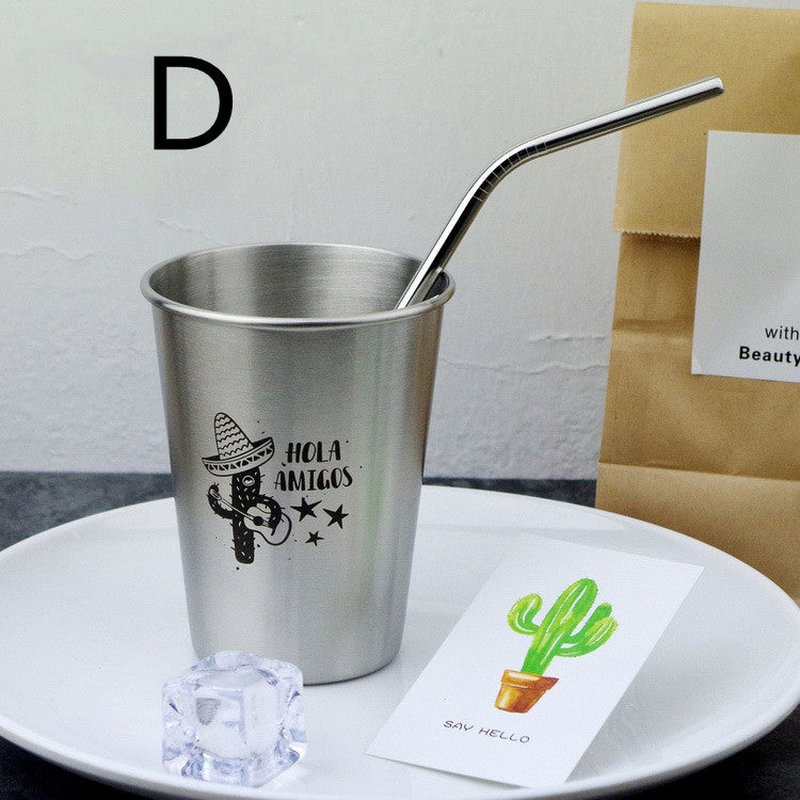 Nordic Metal Stainless Steel Toothbrush Cup Set for Couples - Multiple Styles & Sizes