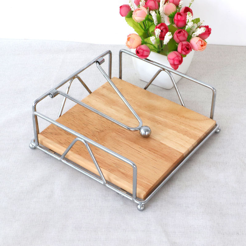 Iron Tissue Box Holder for Hotel, Cafe, Restaurant - Modern Square Design