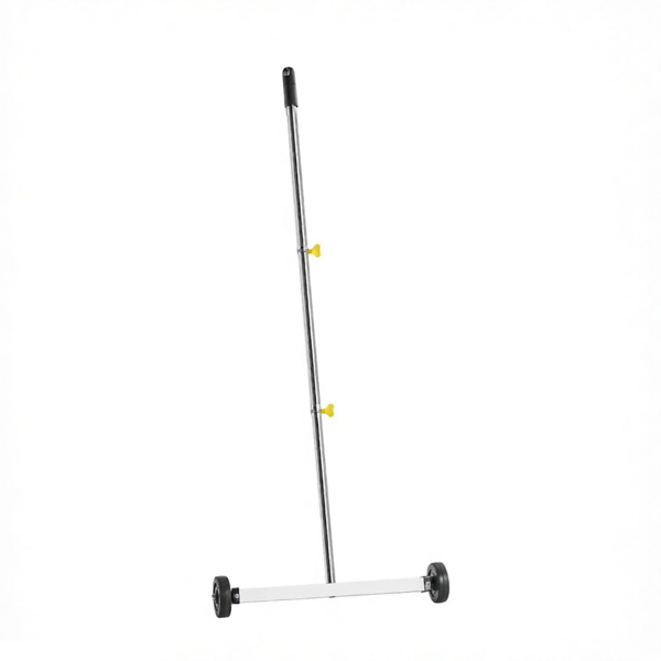 17-Inch Magnetic Sweeper with Wheels - 10 Lb Load Capacity, Adjustable Handle for Nails & Metal Debris Cleanup