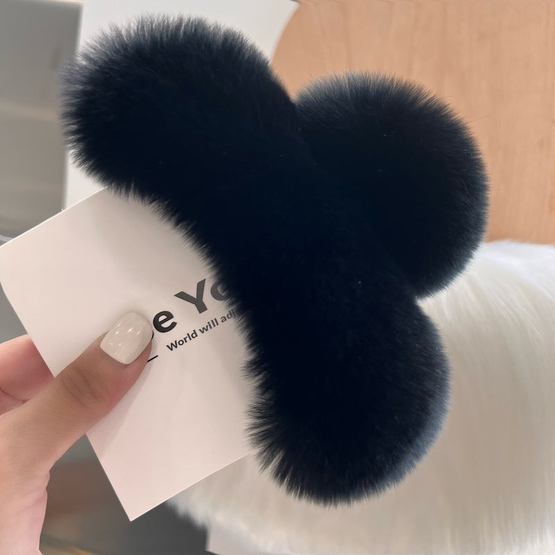 Plush Rabbit Hair Clip - Large