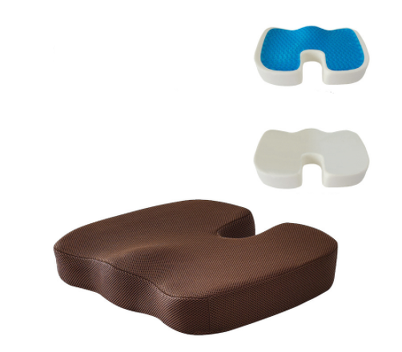 Office Memory Foam Gel Seat Cushion Breathable Cover