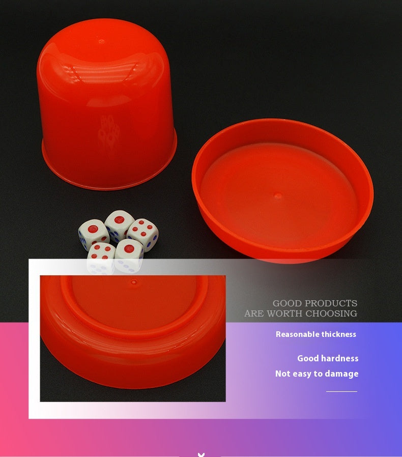 Multi-Color Child and Adult Dice Cup Set with Stand - Party & Game Accessory