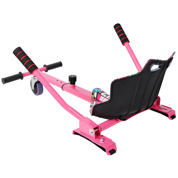 Hoverboard Go-Kart Seat Attachment - Adjustable Frame, Pink