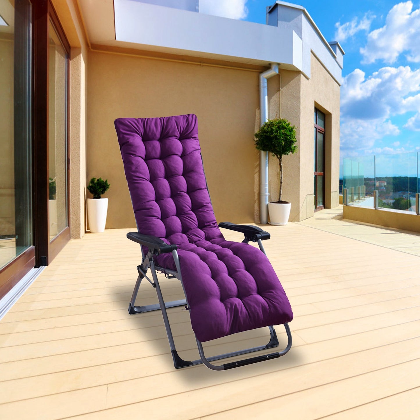 Comfortable Lounger Cushion for Deck Chairs - 67x22in & 71x22in Options