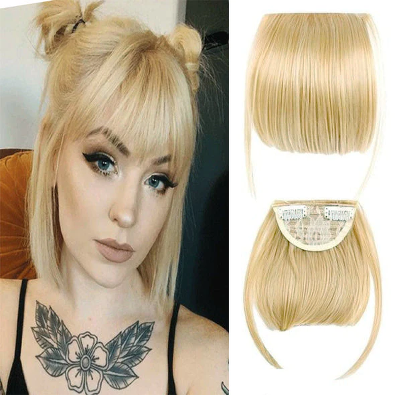 Synthetic Wigs for Women with Air Bangs and Sideburns - Multiple Colors