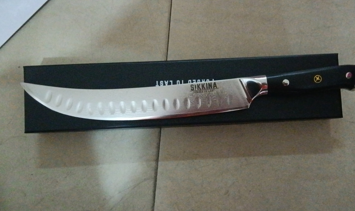 Stainless Steel Chef Knife for Kitchen & Meat Prep - Durable & Sharp