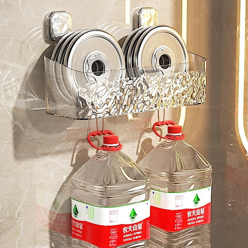 Hanging Bathroom Storage Basket Wall Mount Toilet Rack Punch-Free Multi-Purpose