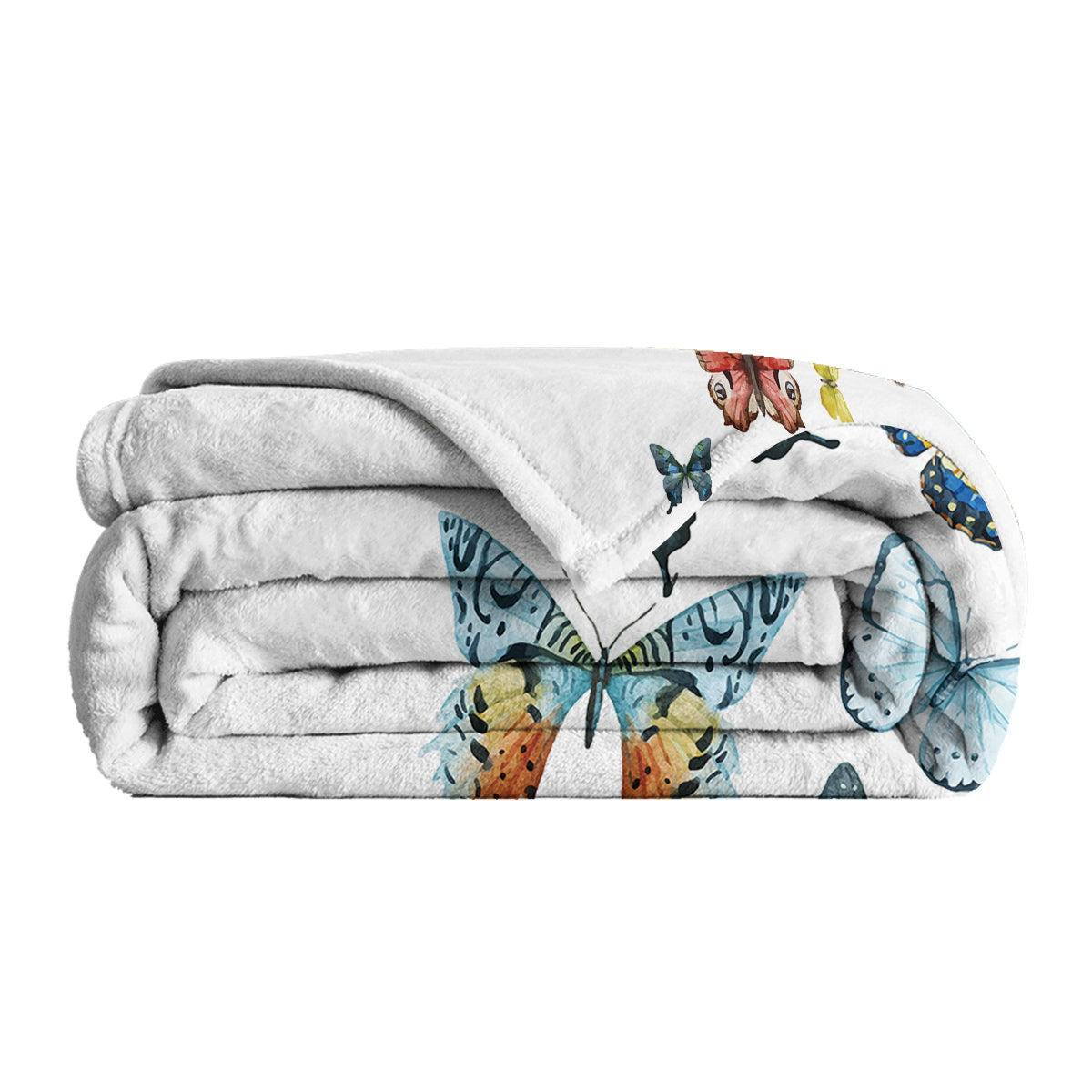 Colorful Butterfly Printed Soft Blanket - Multi-Scene Decorative Throw