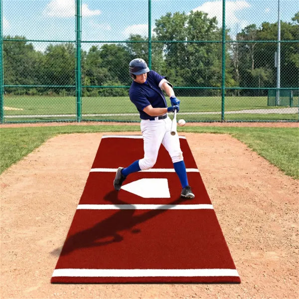 Softball Pitching Mat - 10ft x 3ft Training Aid for Indoor & Outdoor