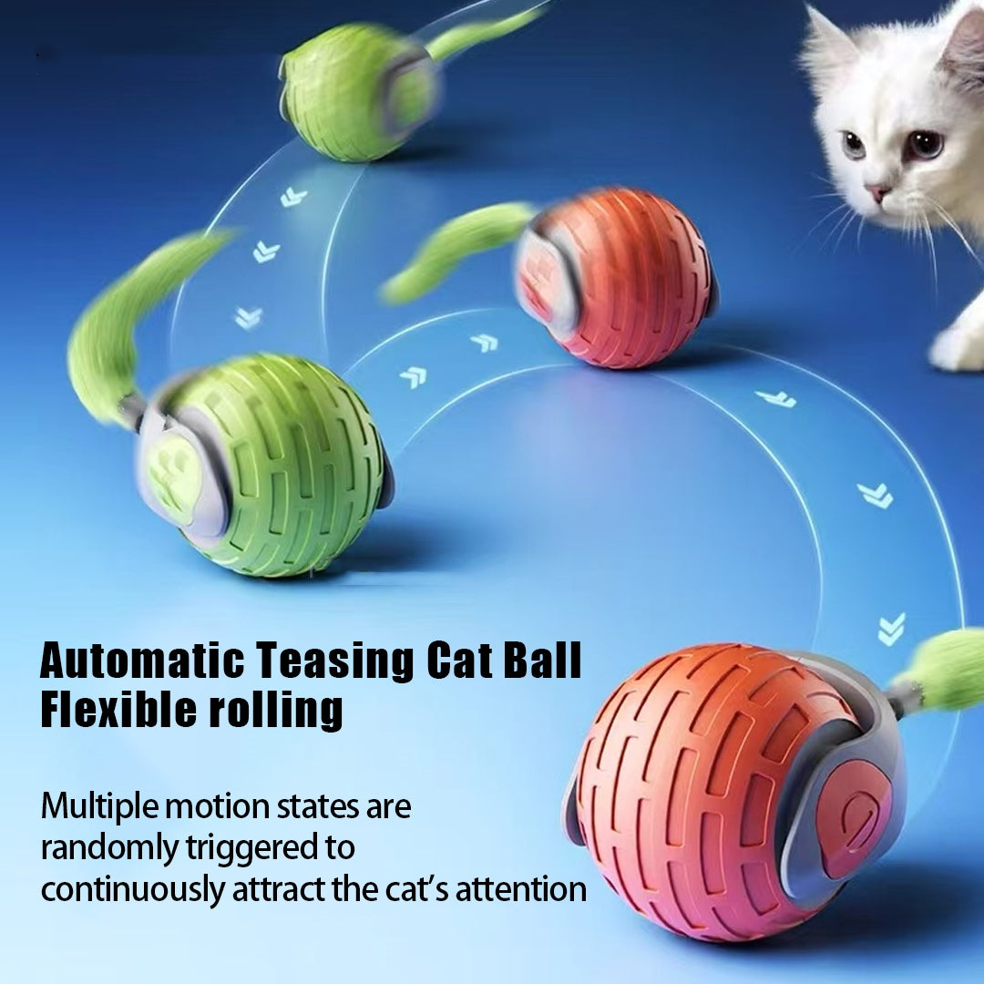 Interactive Cat Toy Ball - Automatic Rolling Electric Teaser for Pets