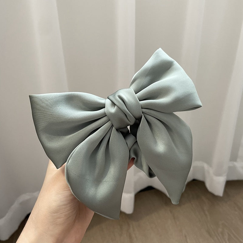 Satin Bow Hair Clip - Mori Style