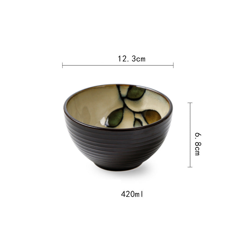 Japanese Ceramic Dinnerware Bowls & Plates Set - Variety Sizes