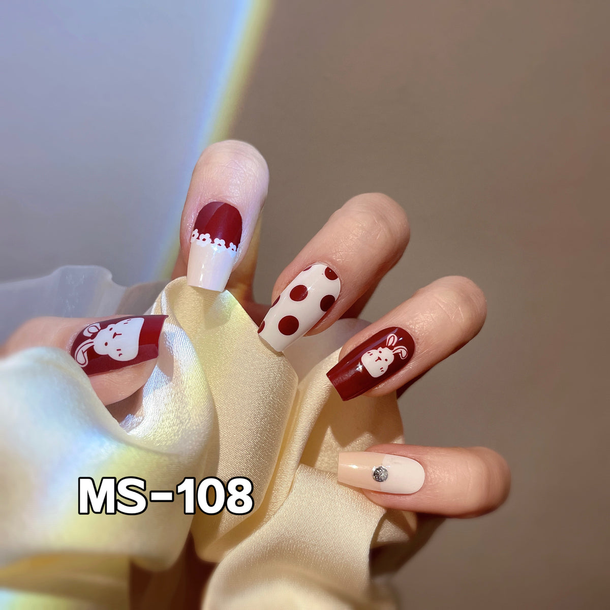 Semi-Cured Gel Nail Stickers - 22pcs Kit with Tools