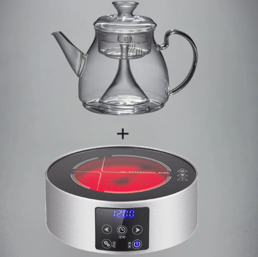 Large Capacity Glass Steam Teapot for Home Brewing - 1.5L