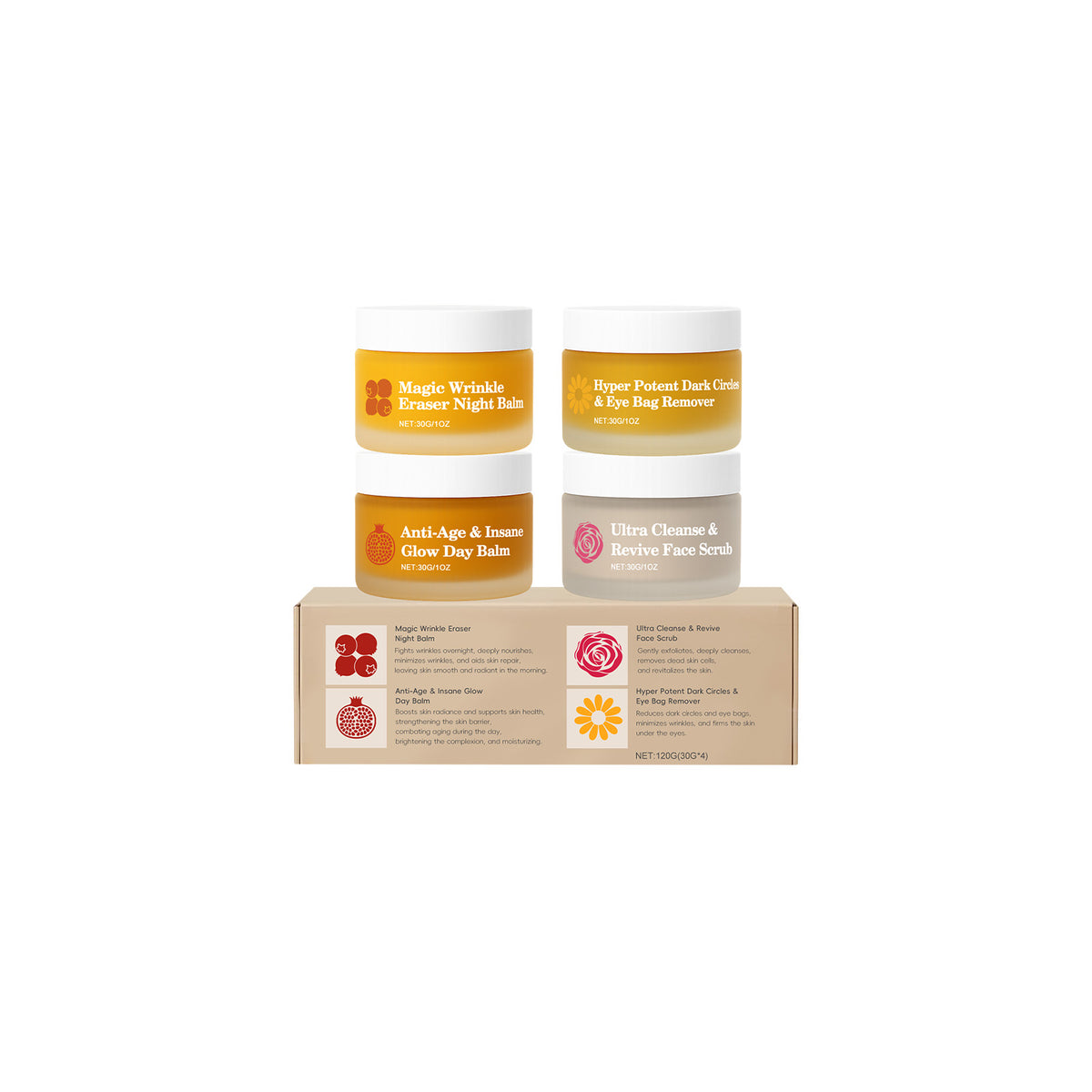 Multi Effect Skin Rejuvenation Day and Night Repair Set - 4 x 30g