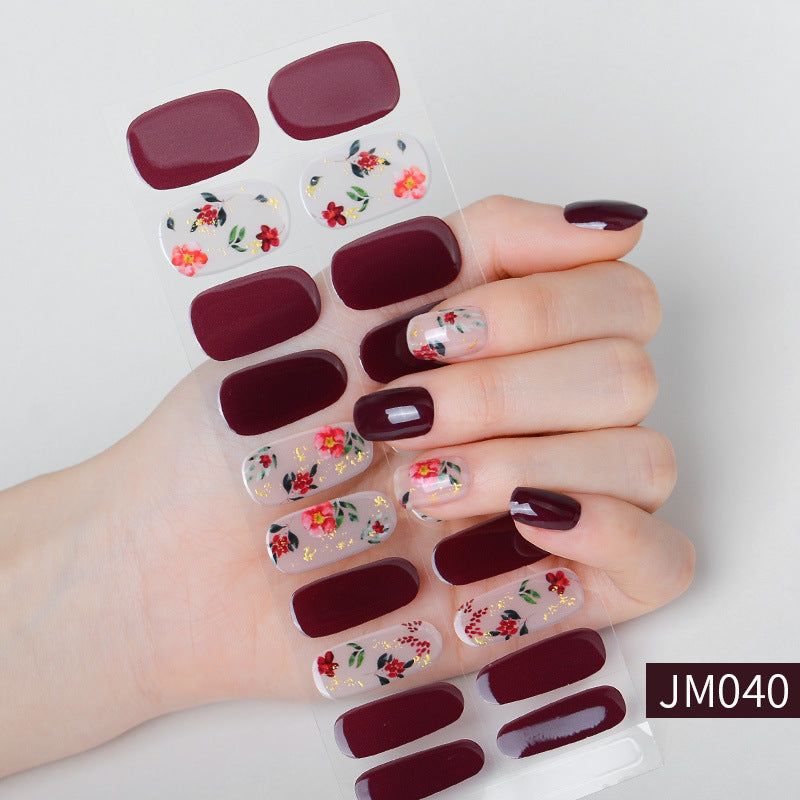 Waterproof Durable Semi-Curing Gel Nail Sticker Set for Nail Art