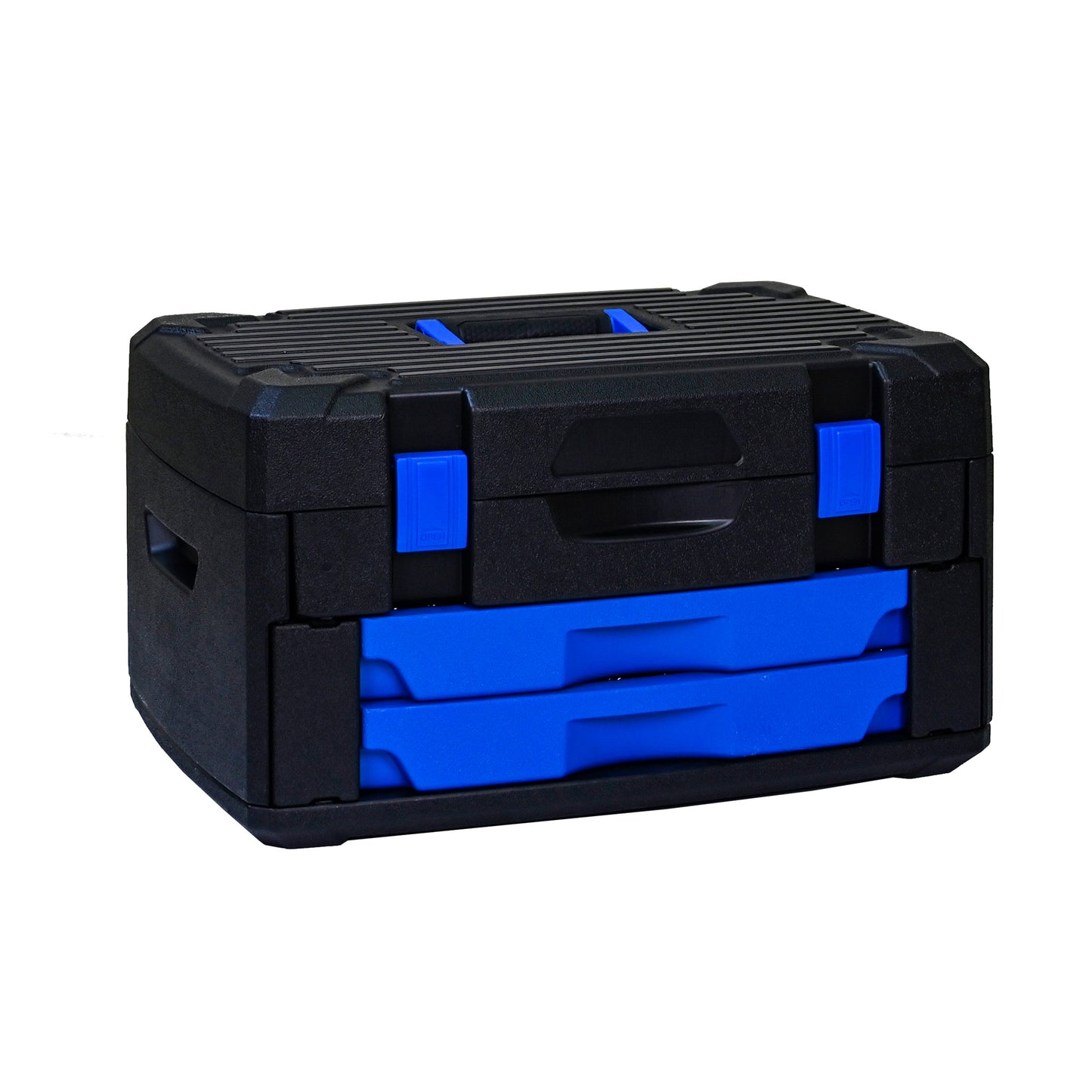 Black Hand Tool Box with 266-Piece Toolset, Portable Storage for DIY & Professional Use