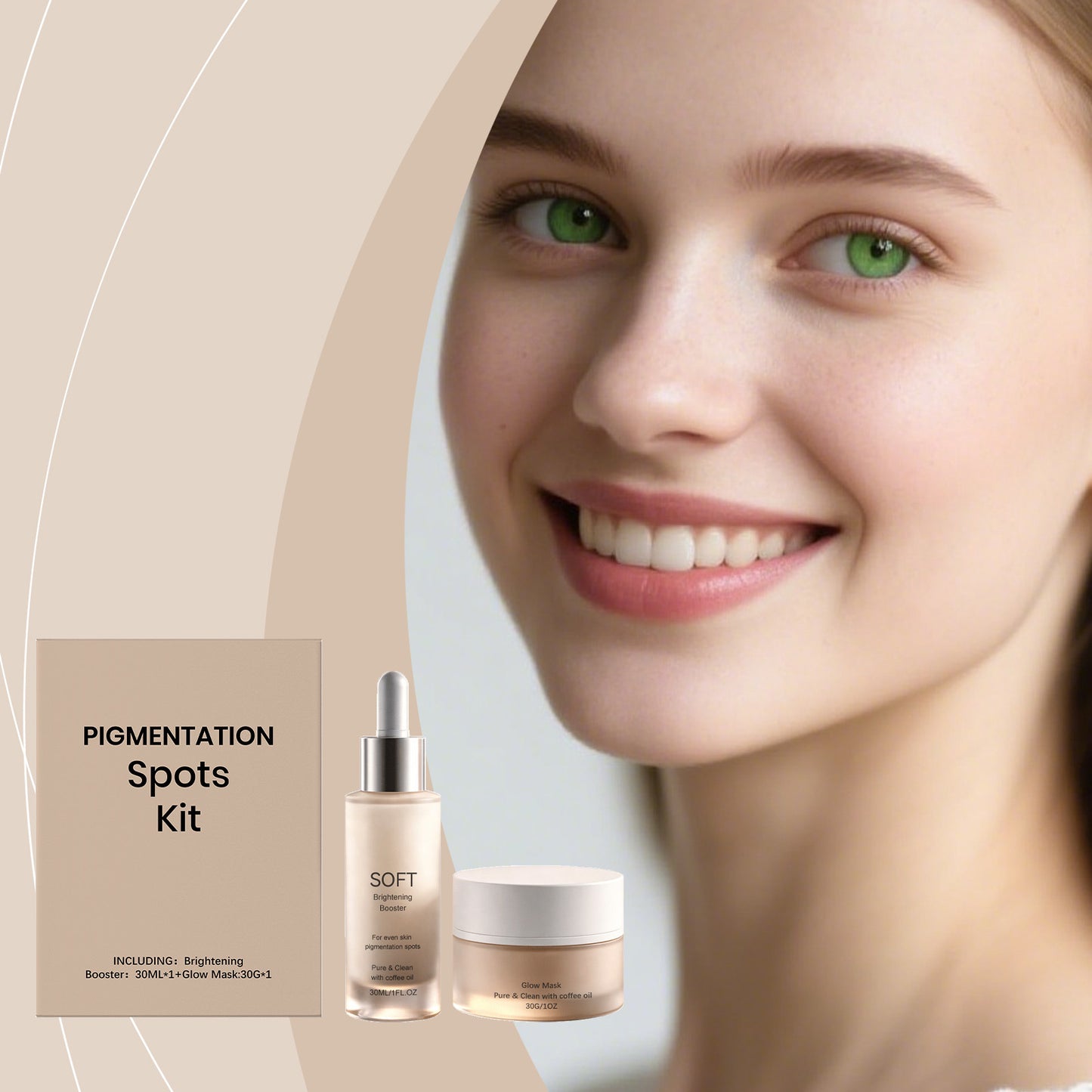 Facial Skincare Set with Serum and Mask for Radiant, Nourished Skin