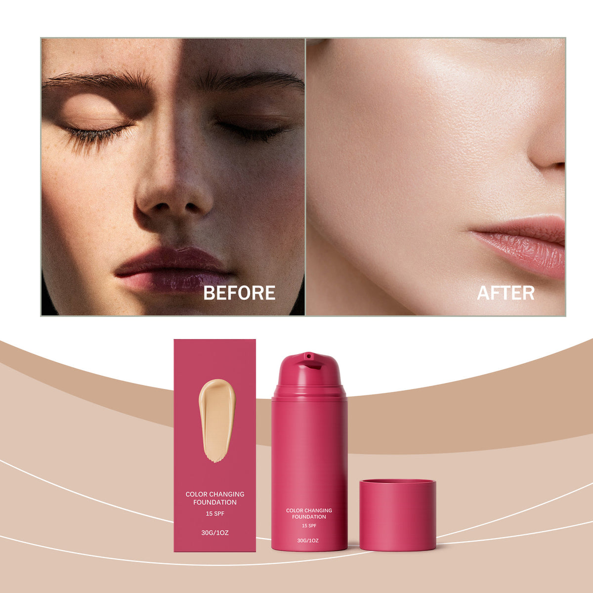 Thermo-Responsive Color Changing Foundation - 30g Natural Shade