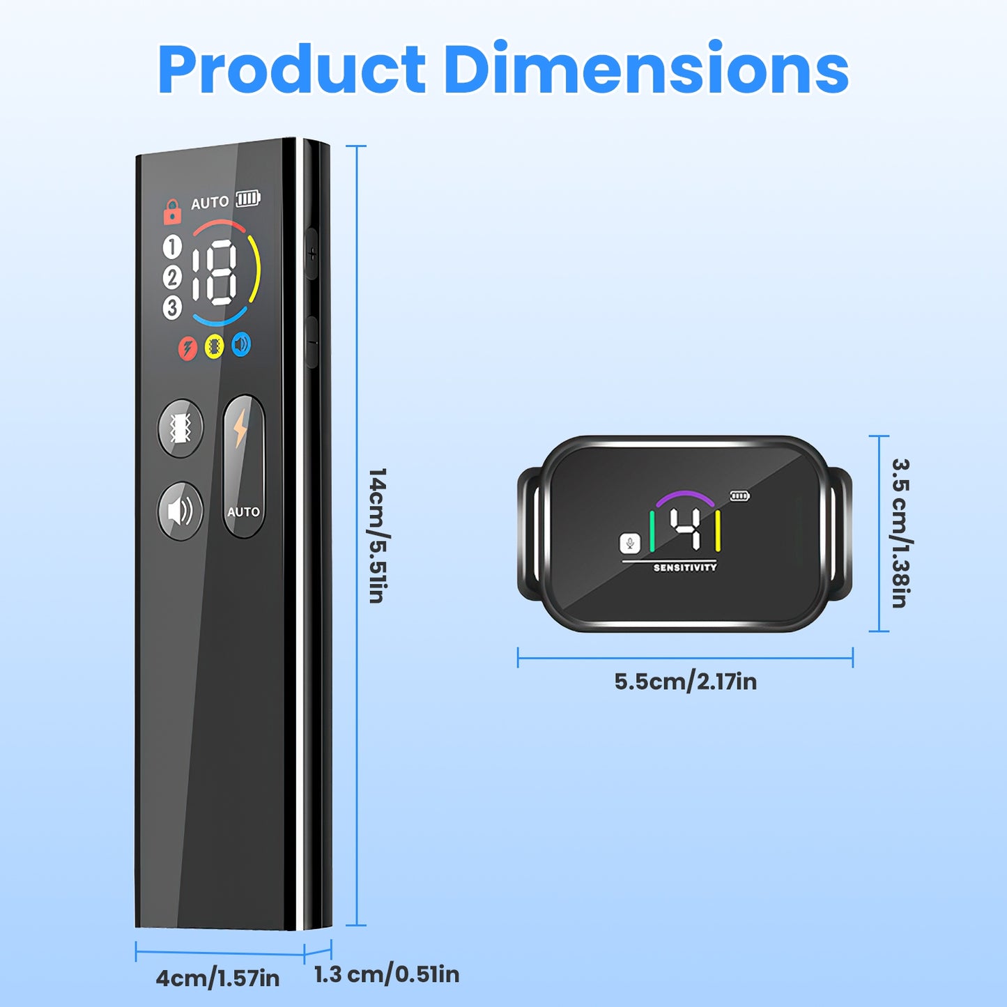 Dog Training Collar with Remote, Bark Control & 3 Channels - Waterproof Rechargeable