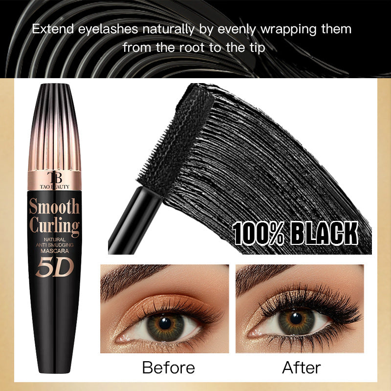 Waterproof Lengthening Mascara - Smudge-Proof, Volumizing & Curling, Fast-Drying Makeup