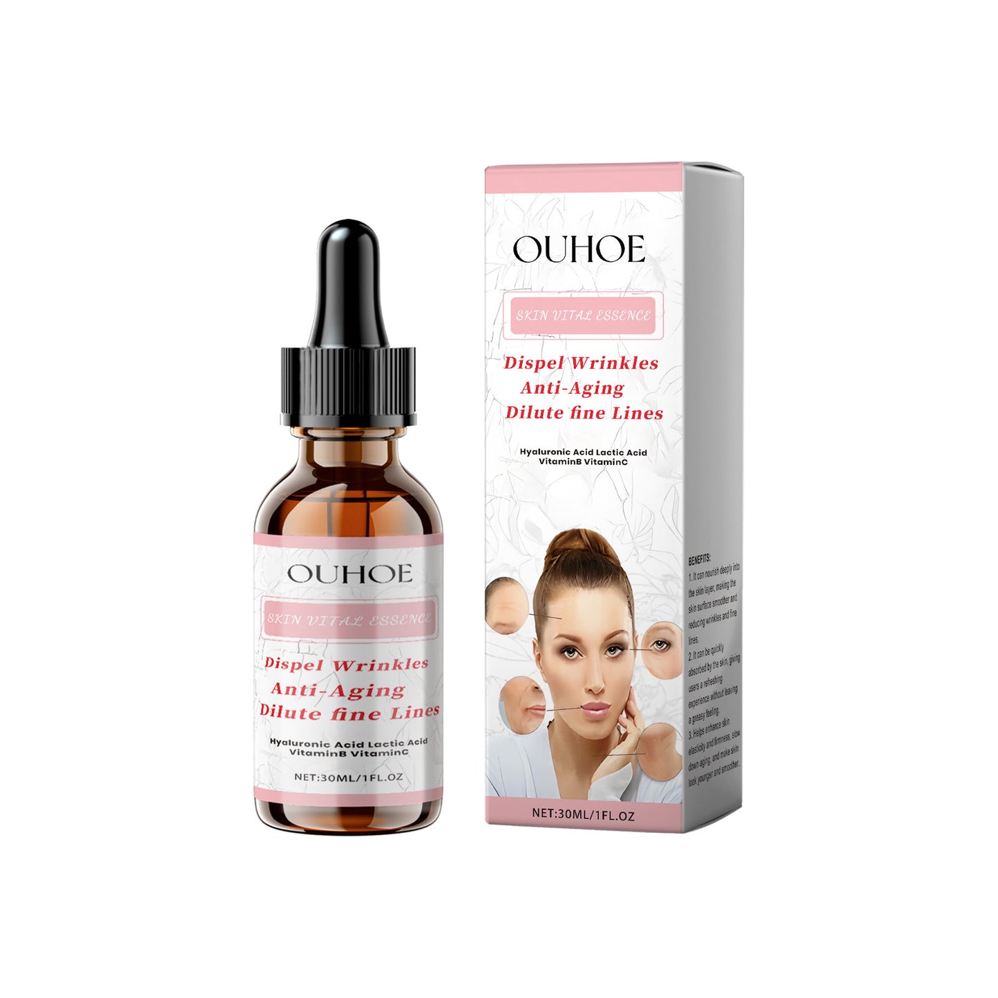 Anti-Wrinkle Facial Serum with Hyaluronic Acid - 30ml
