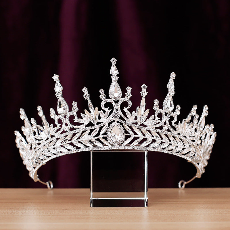 Silver Crown Hair Clip - Women's Elegant Headdress