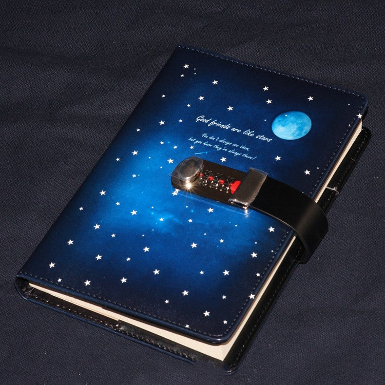 Locked Diary Journal Notebook Ethnic Style Creative Notes Thickened Faux Leather